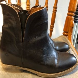 Fly London Black Leather Ankle Boots